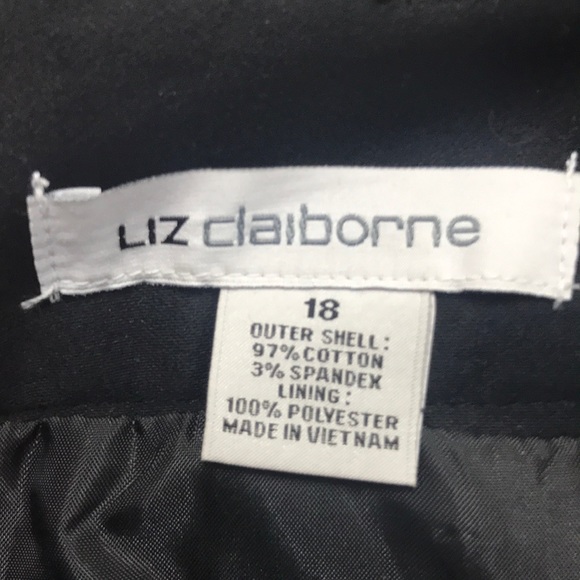 Liz Claiborne Blue/Black Pencil Skirt 18 - Picture 2 of 2